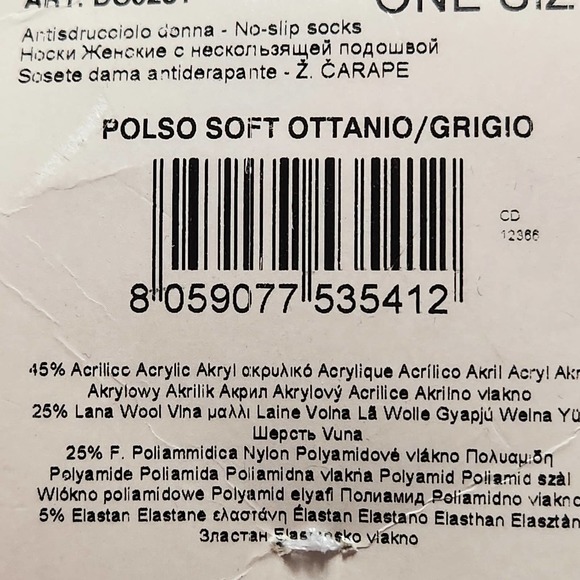 NWT Calzedonia Made in Italy Wool Blend Gripper Socks Women's One Size - Picture 4 of 8